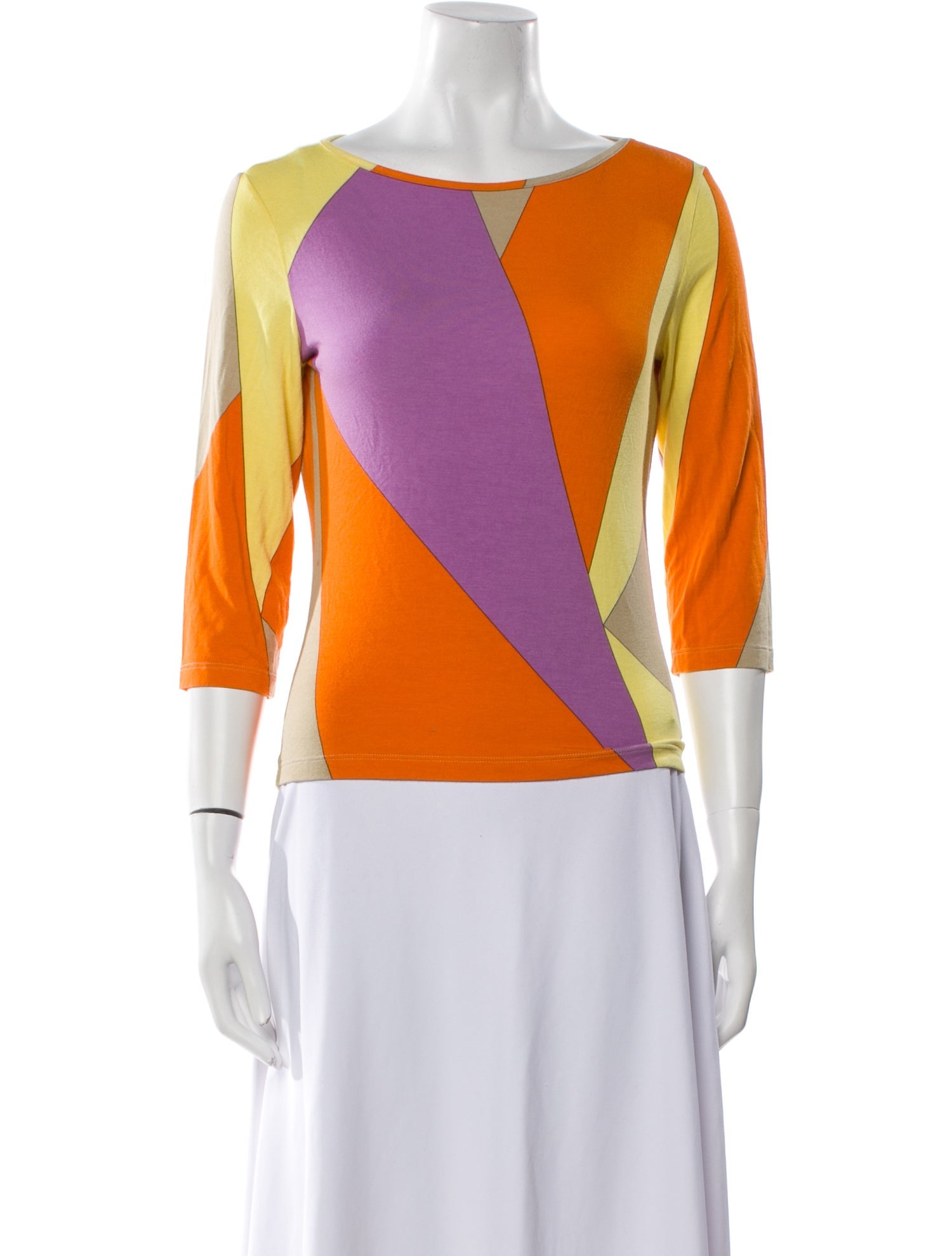 Versace Jeans Couture Printed Bateau Neckline Top