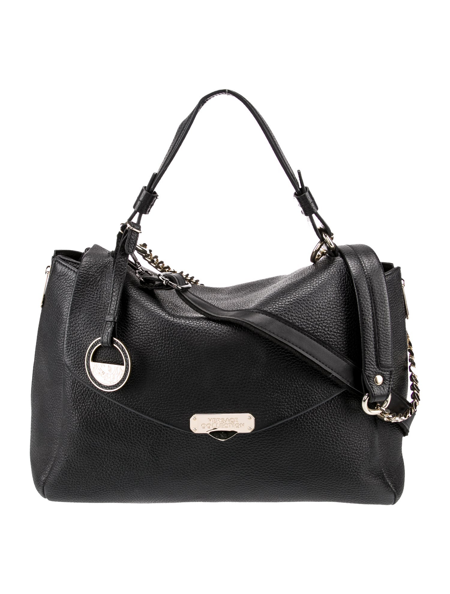 Versace Collection Leather Top Handle Bag