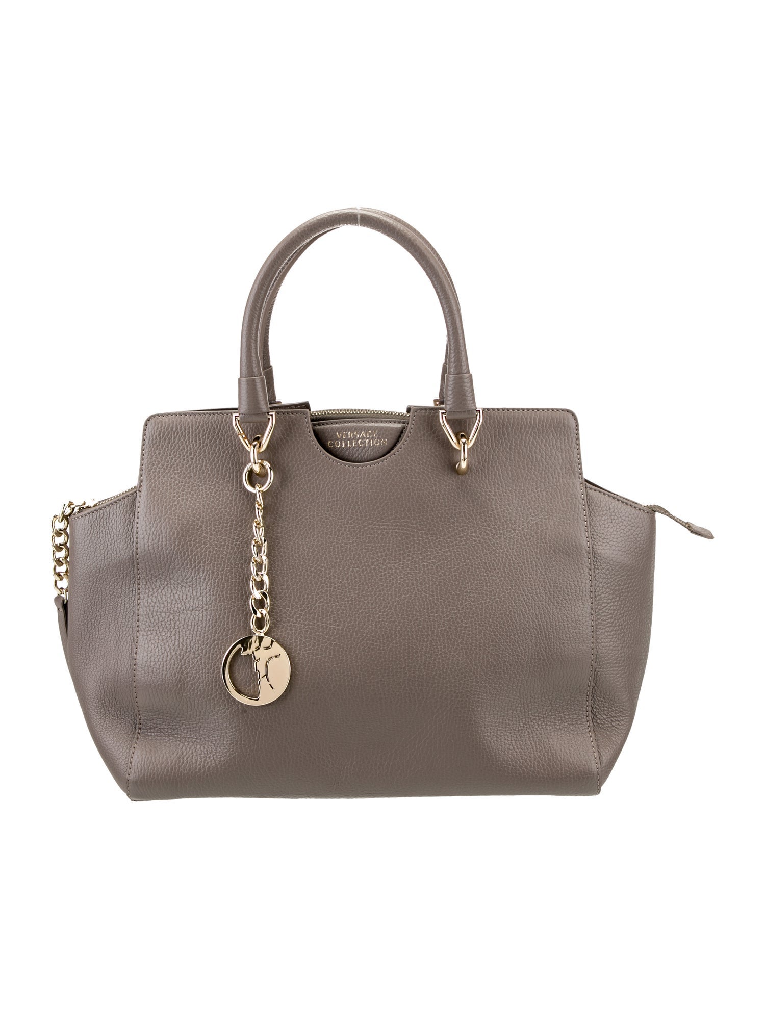 Versace Collection Leather Top Handle Bag