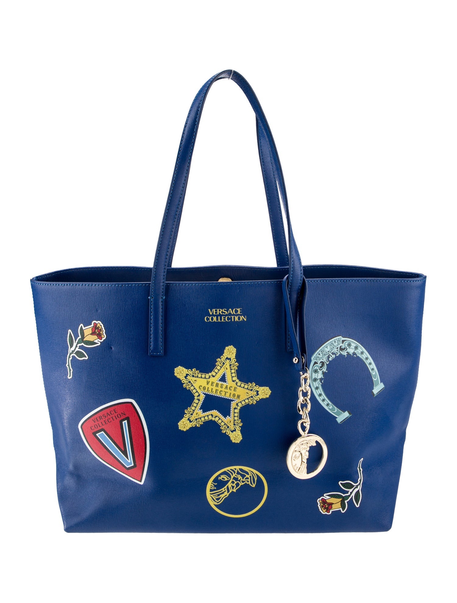 Versace Collection Embossed Leather Tote