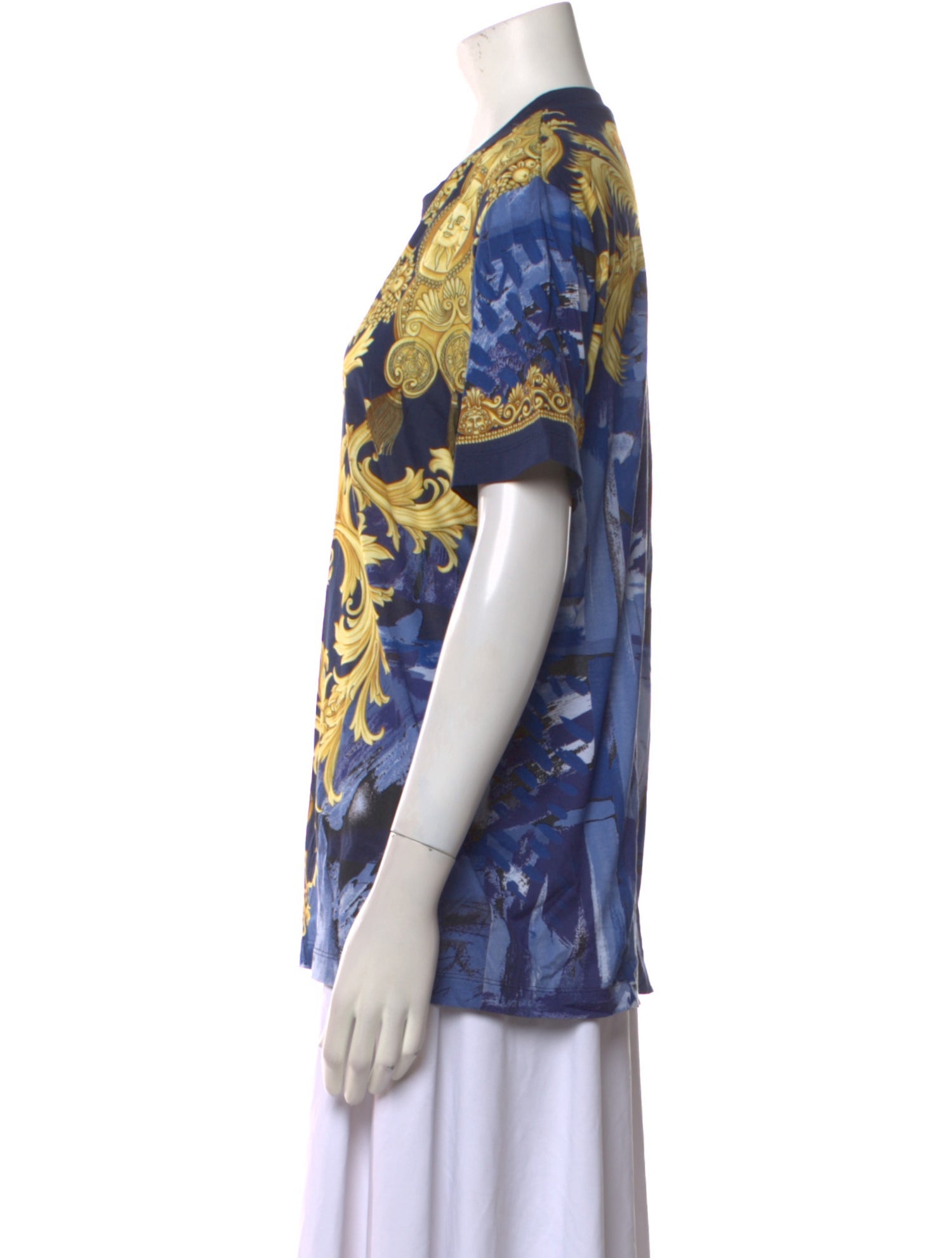 Versace Collection Printed Crew Neck T-Shirt