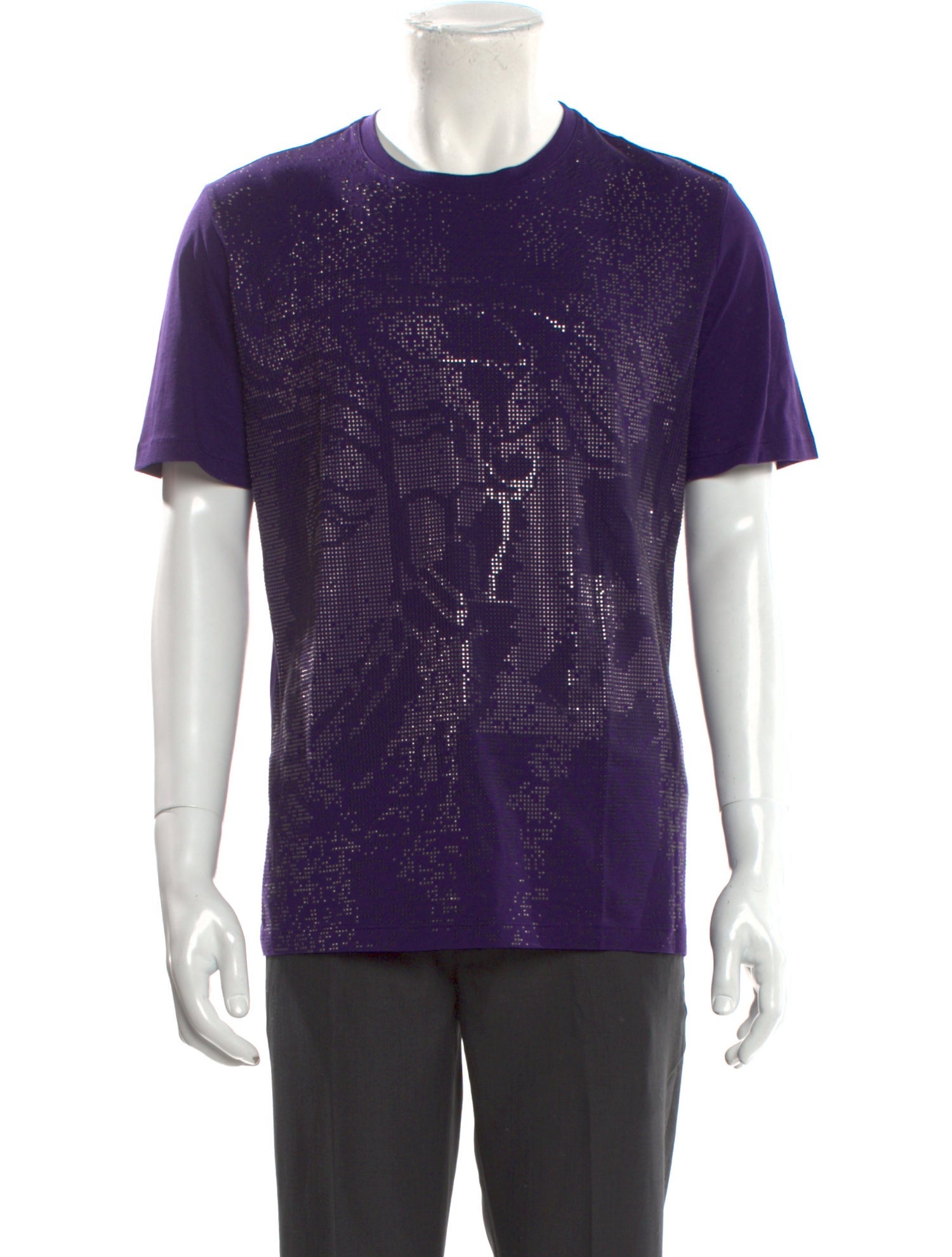Versace Collection Printed Crew Neck T-Shirt
