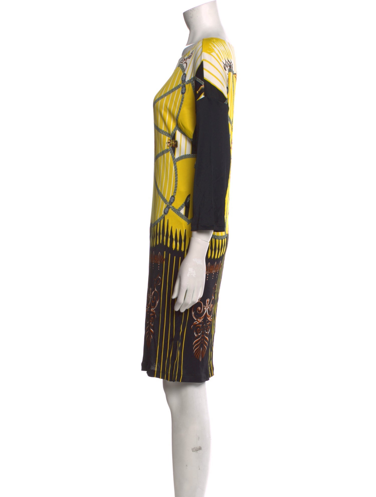 Versace Collection Printed Knee-Length Dress
