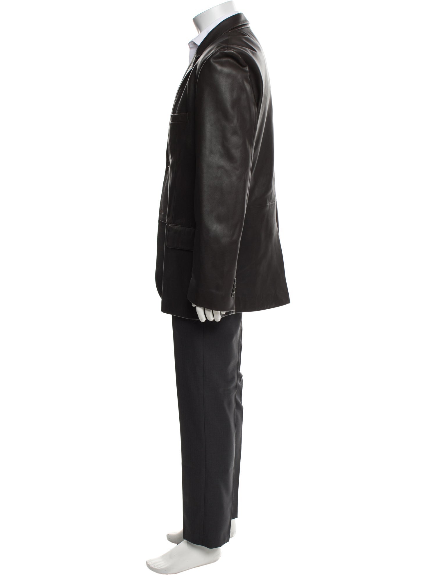 Versace Collection Lamb Leather Blazer