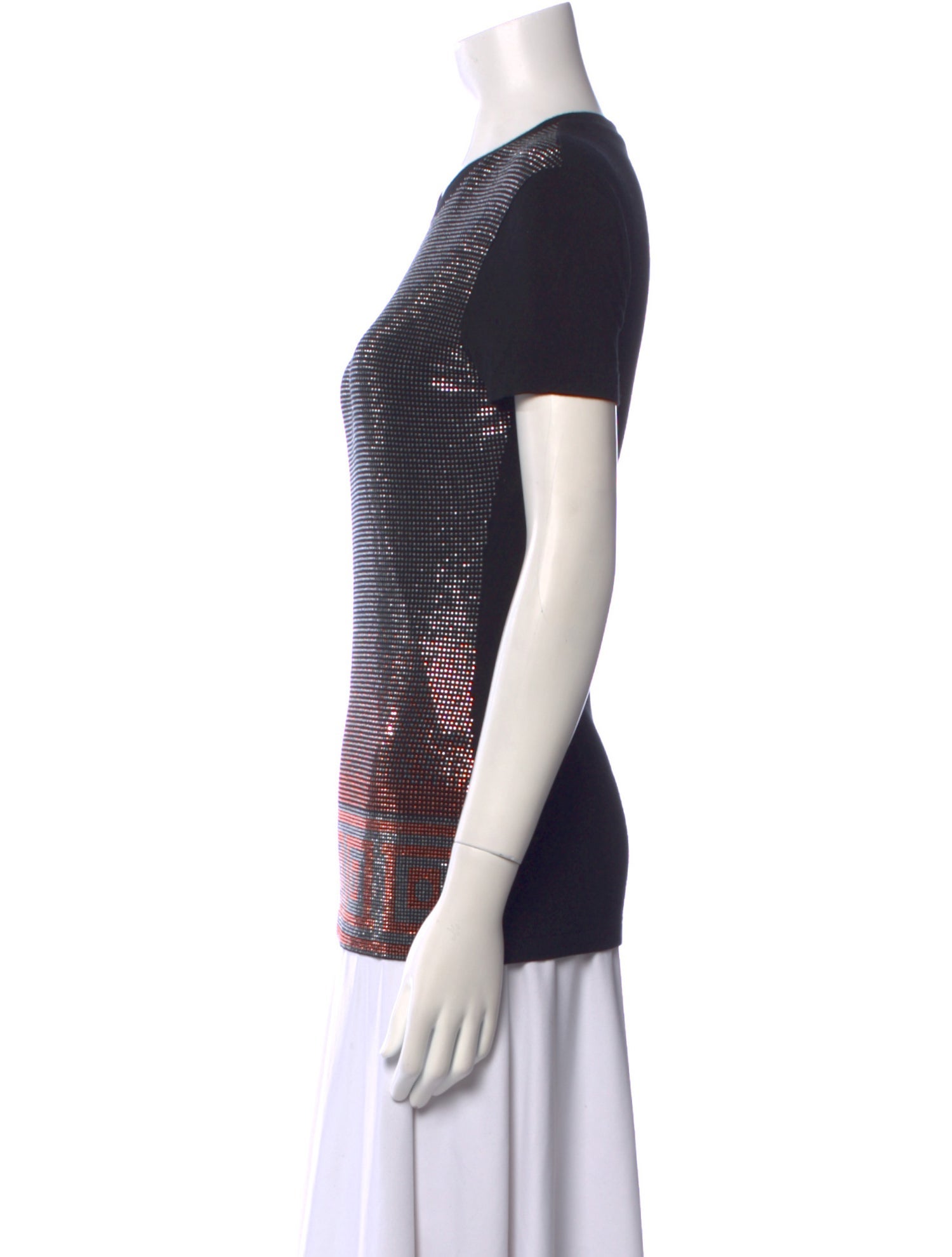 Versace Collection Printed Crew Neck T-Shirt