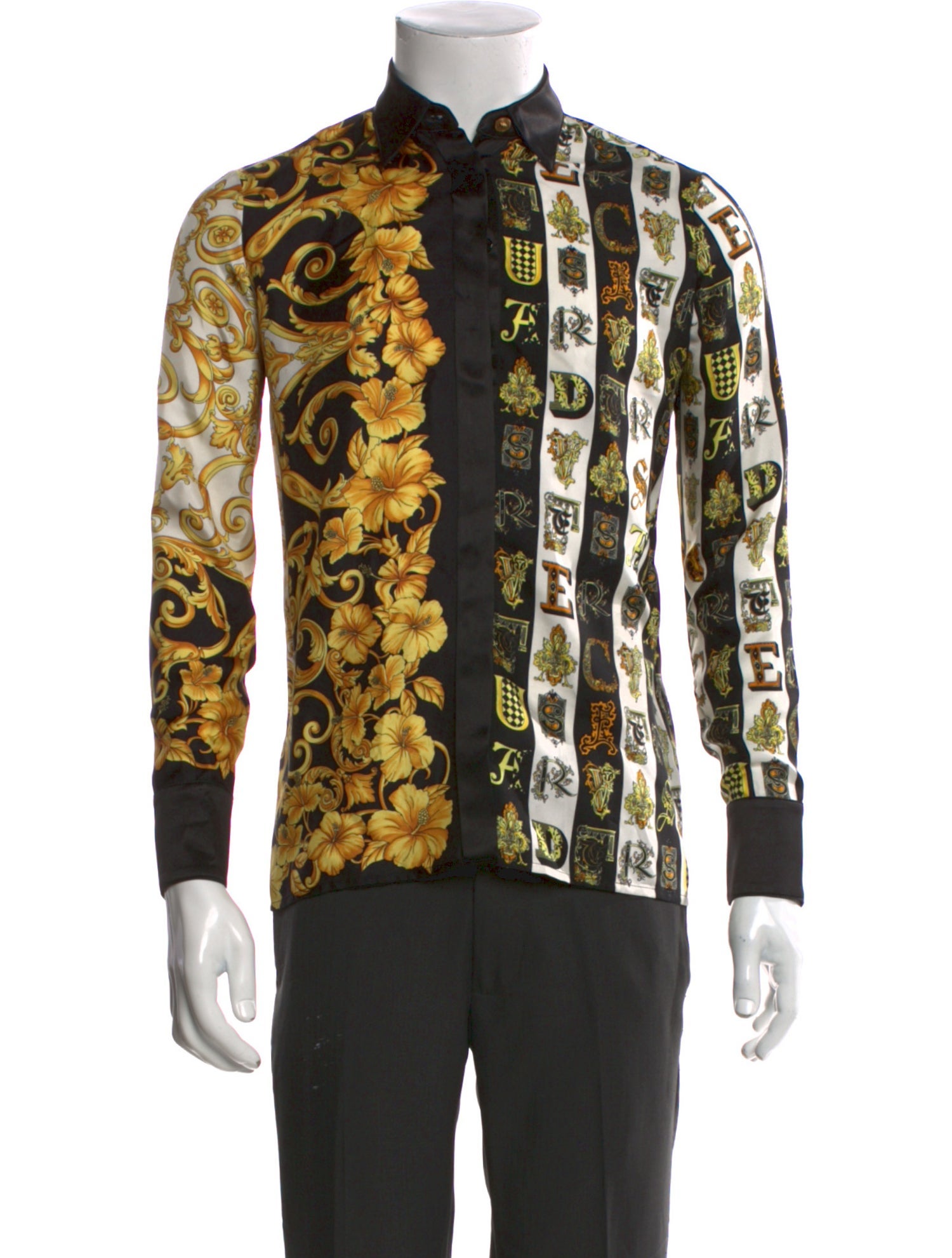 Versace Collection Silk Printed Shirt