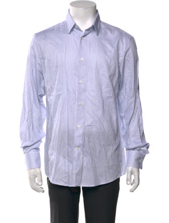 Versace Collection Striped Long Sleeve Dress Shirt