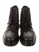Versace Collection Leather Combat Boots