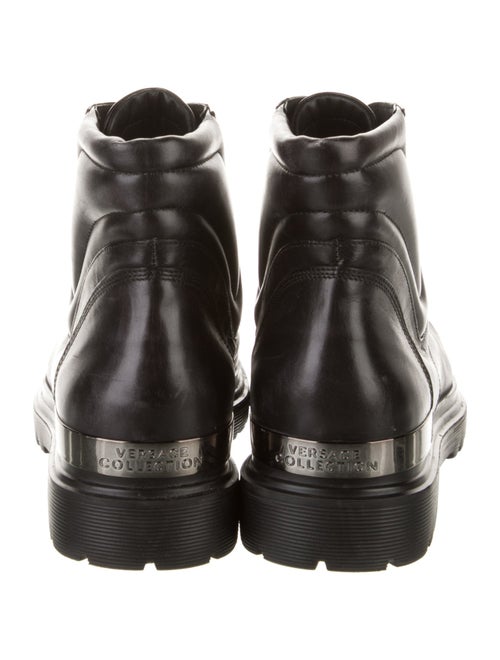 Versace Collection Leather Combat Boots