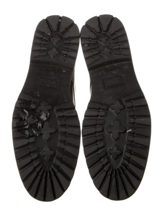 Versace Collection Leather Combat Boots