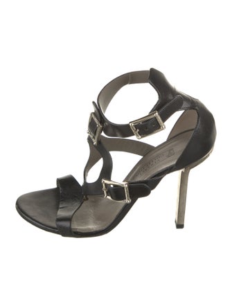 Versace Collection Leather Gladiator Sandals