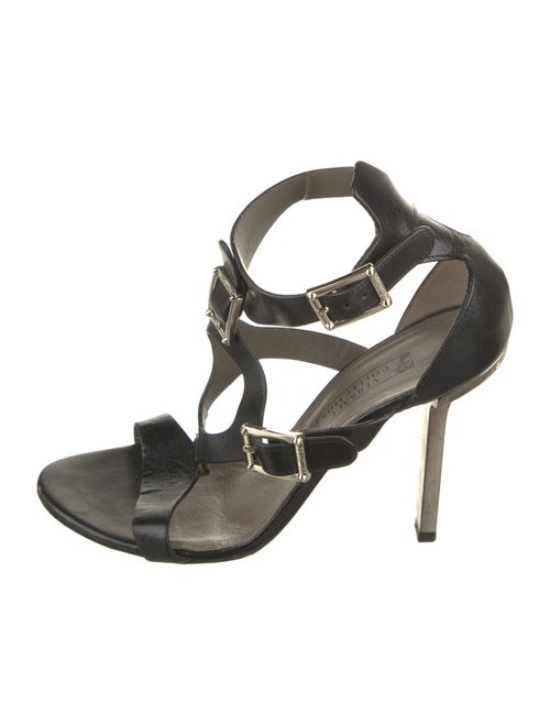 Versace Collection Leather Gladiator Sandals