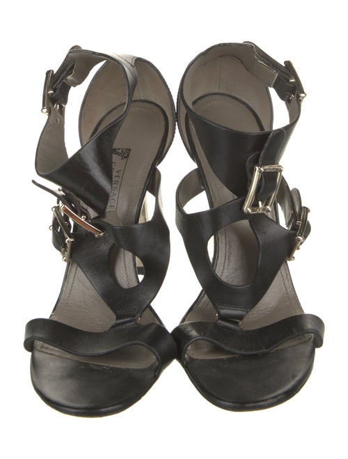 Versace Collection Leather Gladiator Sandals