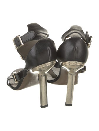 Versace Collection Leather Gladiator Sandals