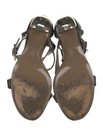 Versace Collection Leather Gladiator Sandals