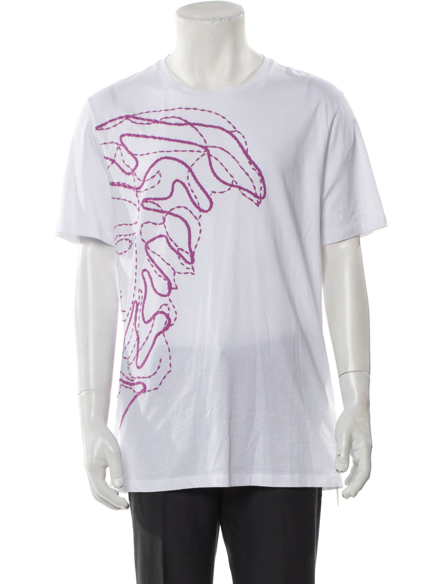 Versace Collection Graphic Print Crew Neck T-Shirt