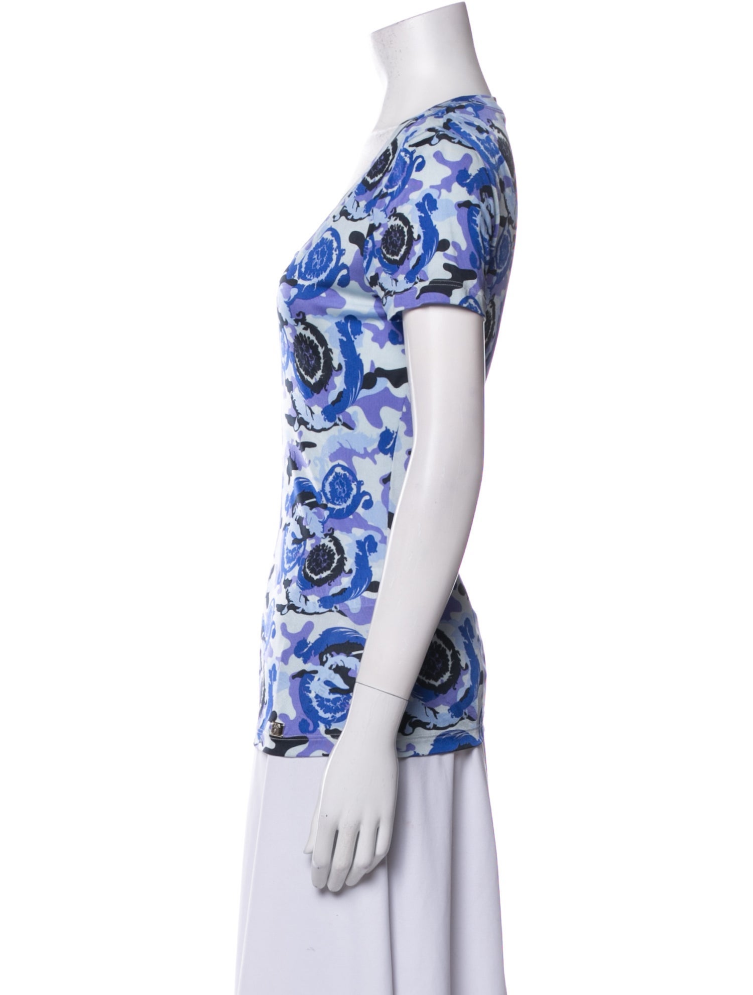 Versace Collection Silk Printed T-Shirt