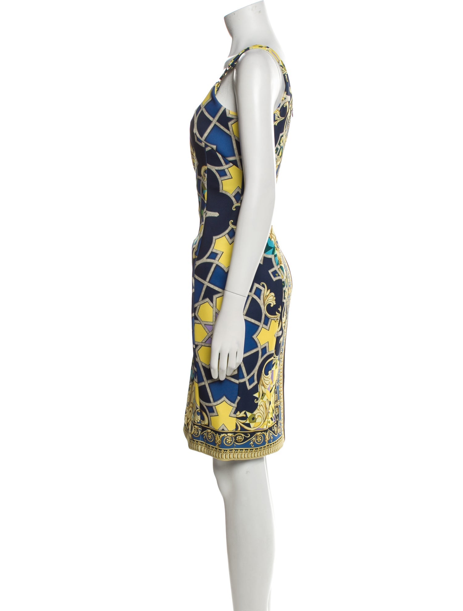 Versace Collection Printed Knee-Length Dress