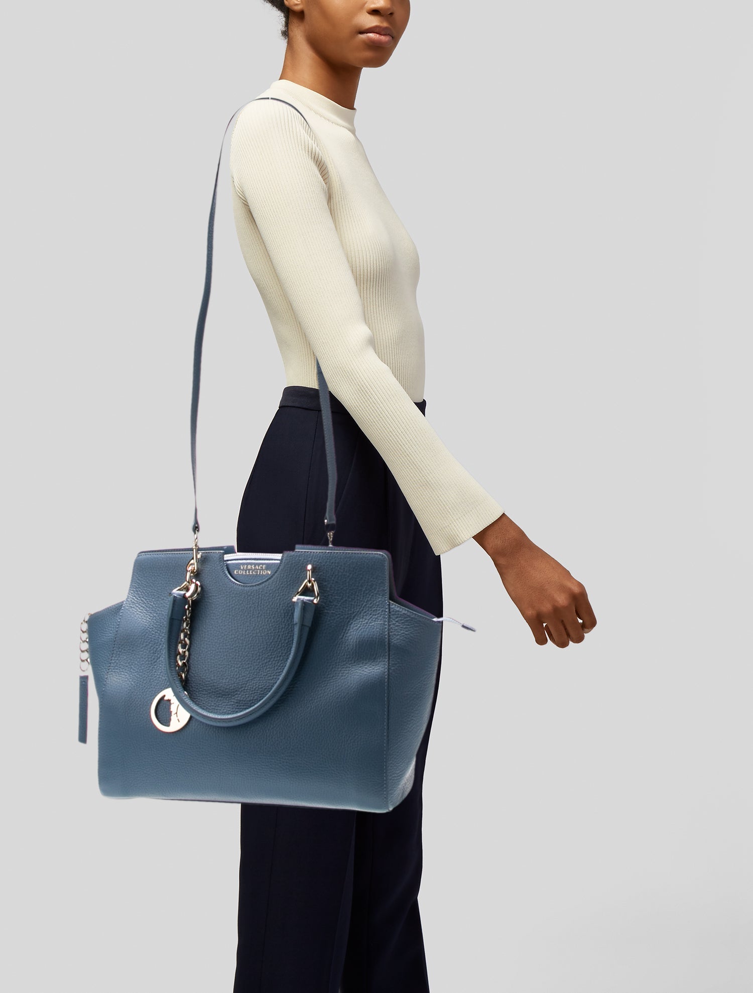 Versace Collection Leather Crossbody Bag