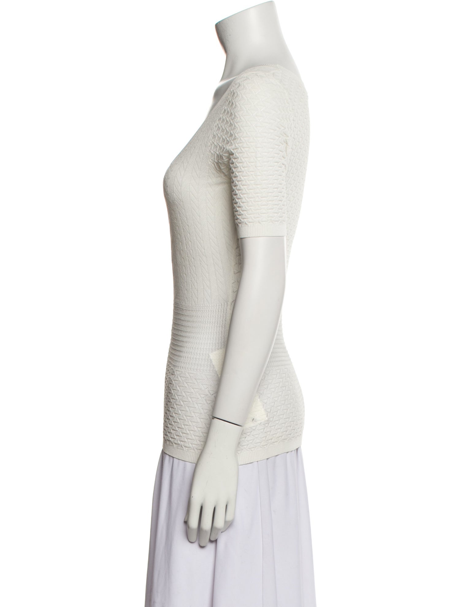 Versace Collection Scoop Neck Short Sleeve T-Shirt