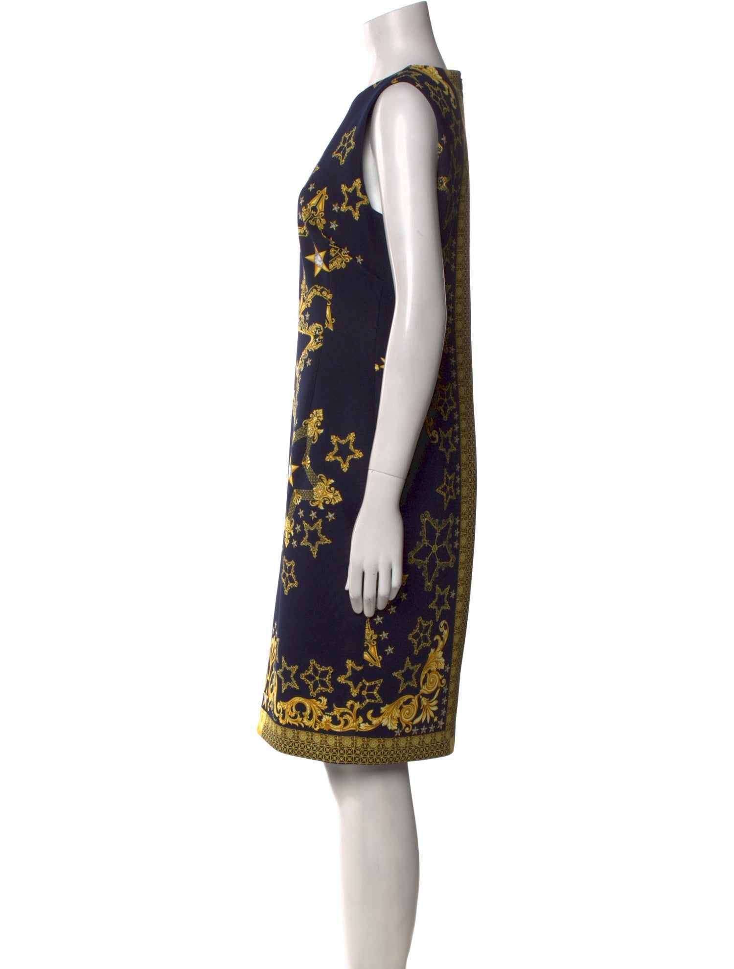 Versace Collection Printed Knee-Length Dress