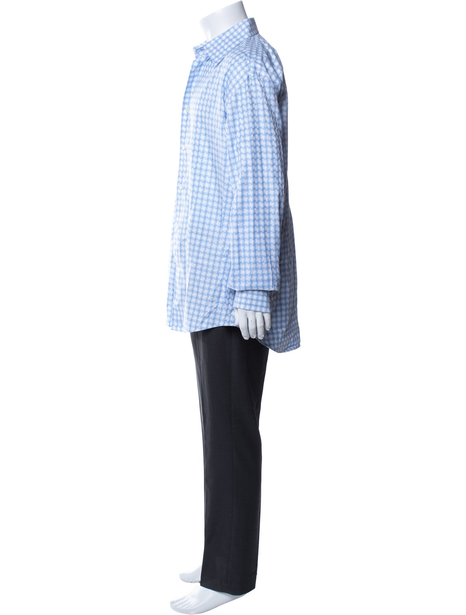 Versace Collection Plaid Print Long Sleeve Shirt