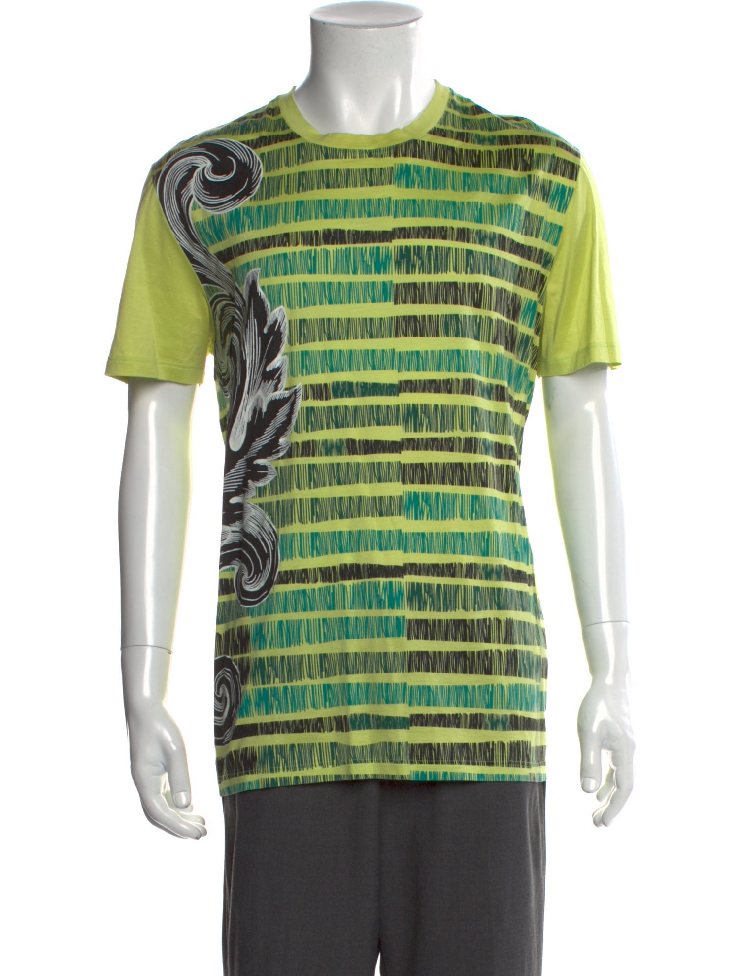 Versace Collection Striped Crew Neck T-Shirt