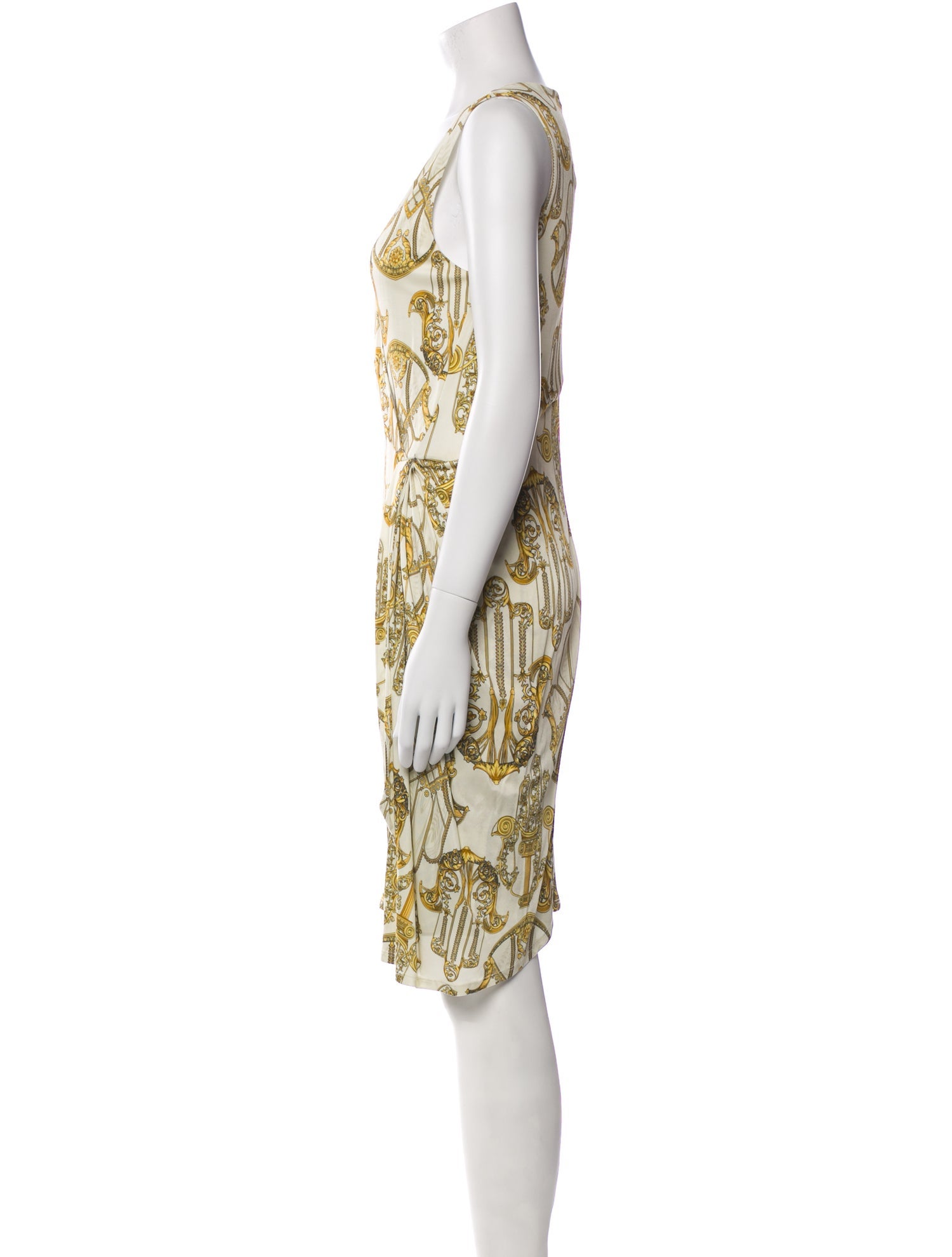 Versace Collection Printed Knee-Length Dress