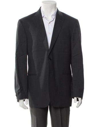 Versace Collection Wool Cutout Accent Blazer