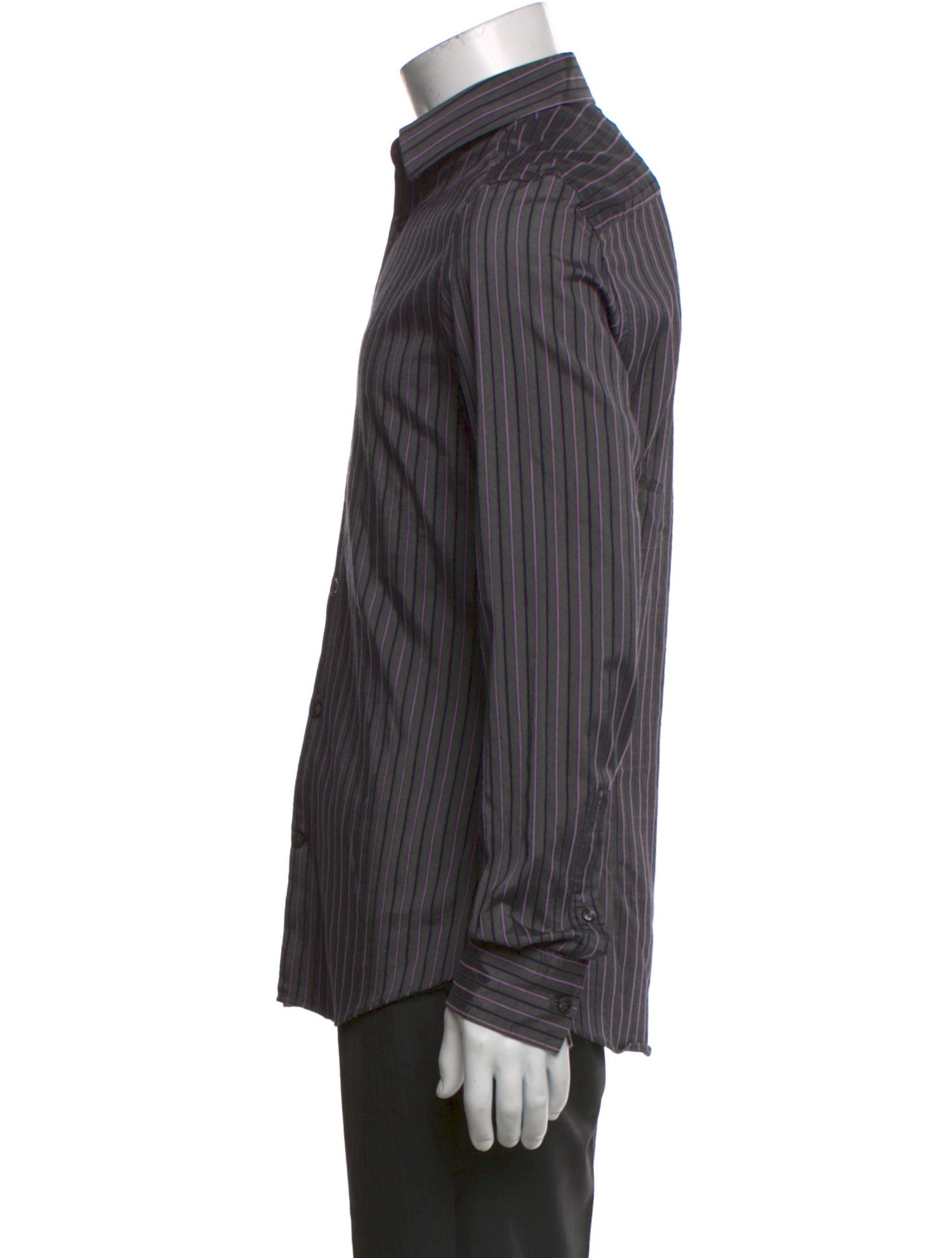Versace Collection Striped Long Sleeve Dress Shirt