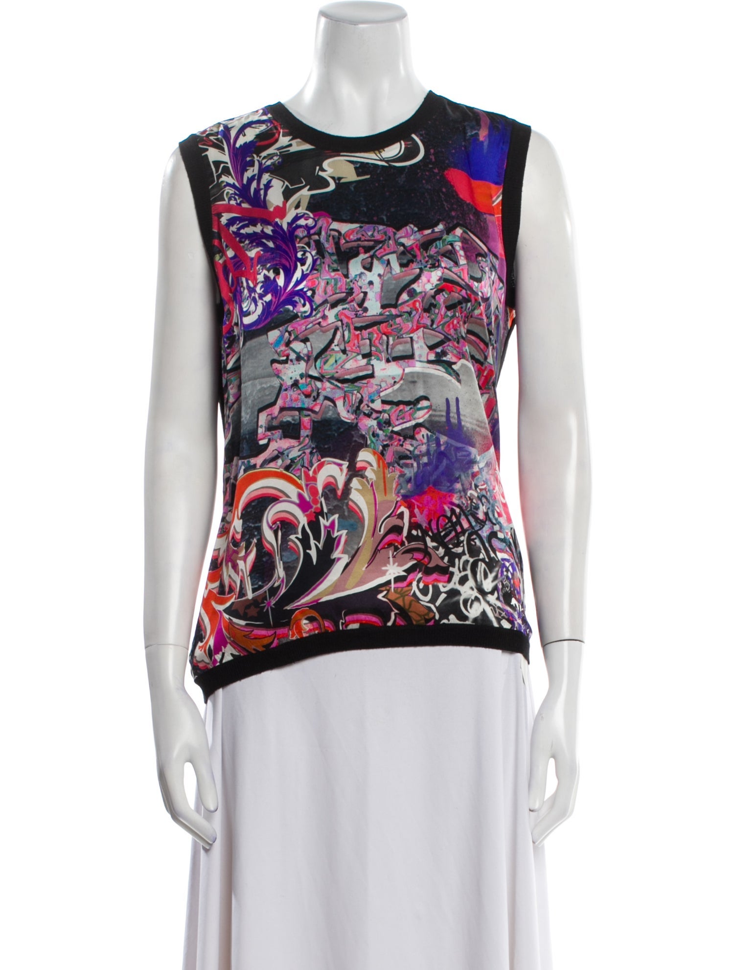 Versace Collection Silk Printed Top