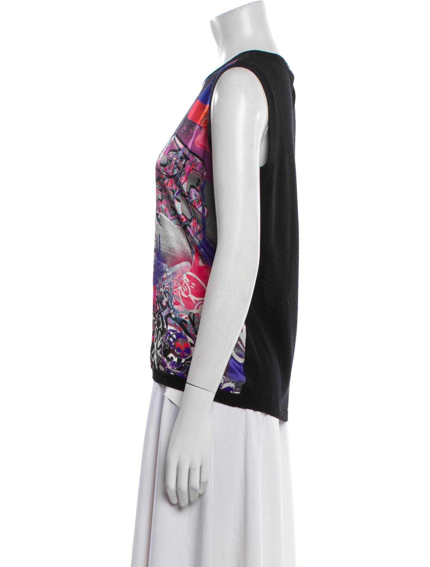 Versace Collection Silk Printed Top