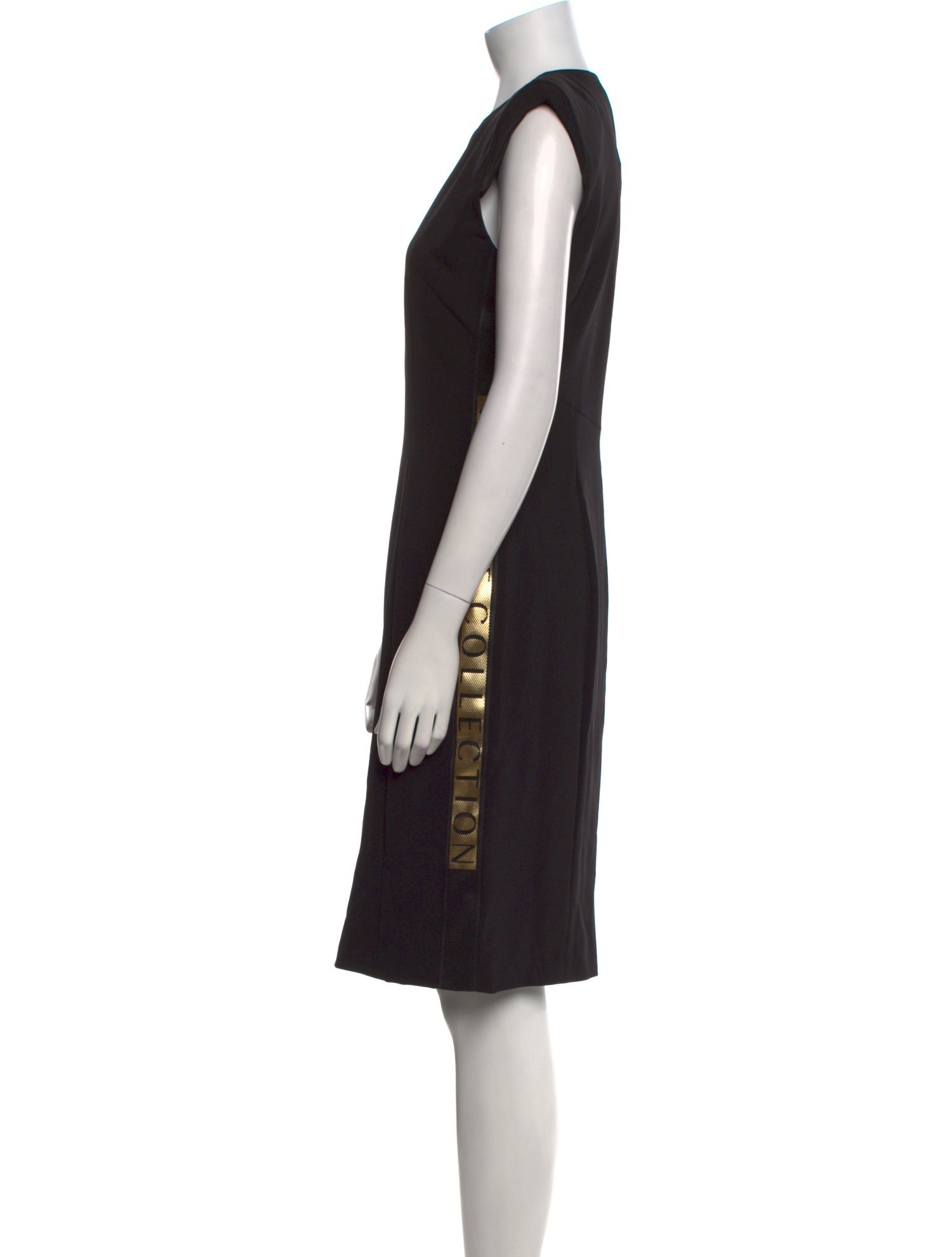 Versace Collection Crew Neck Knee-Length Dress