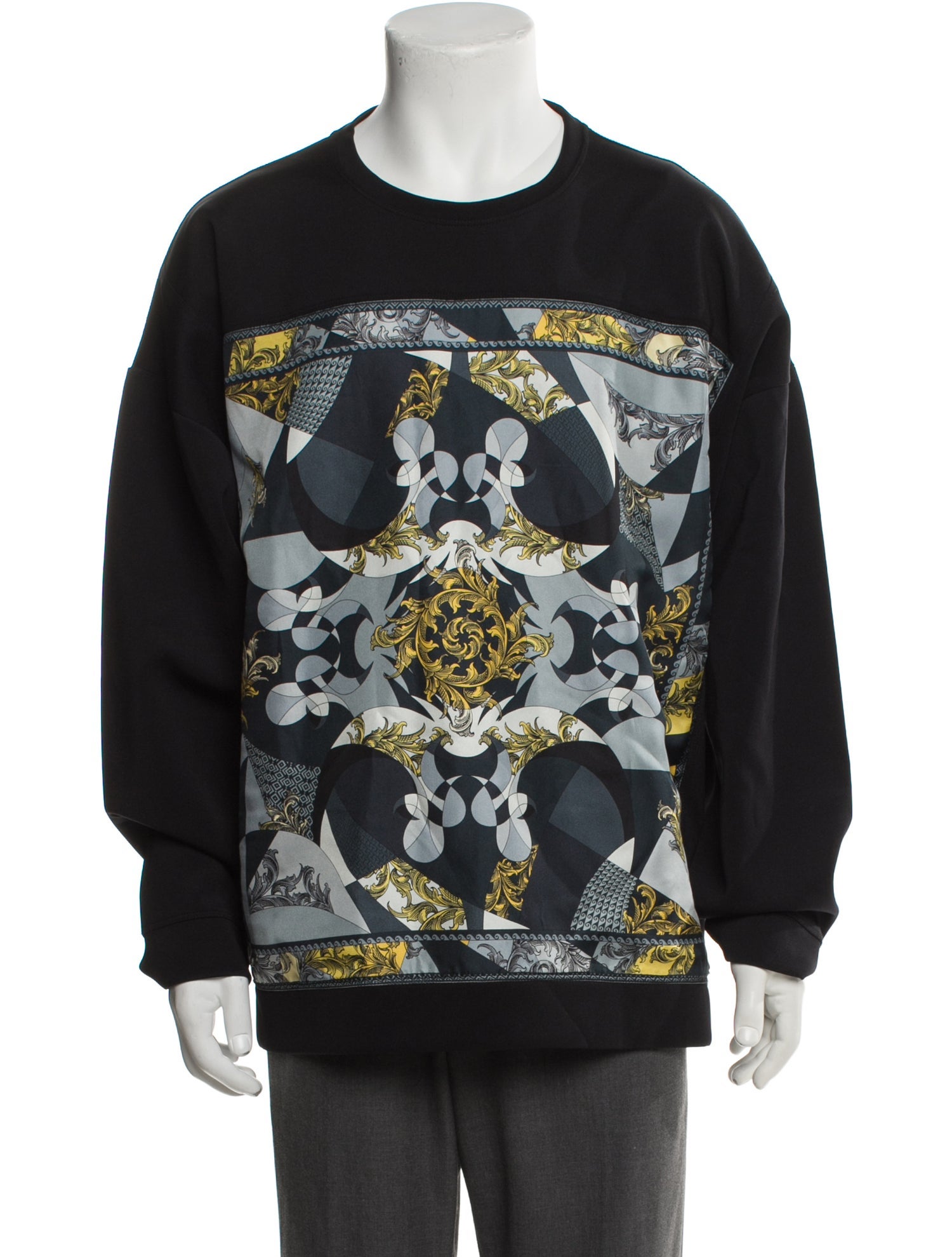Versace Collection Printed Crew Neck Sweatshirt