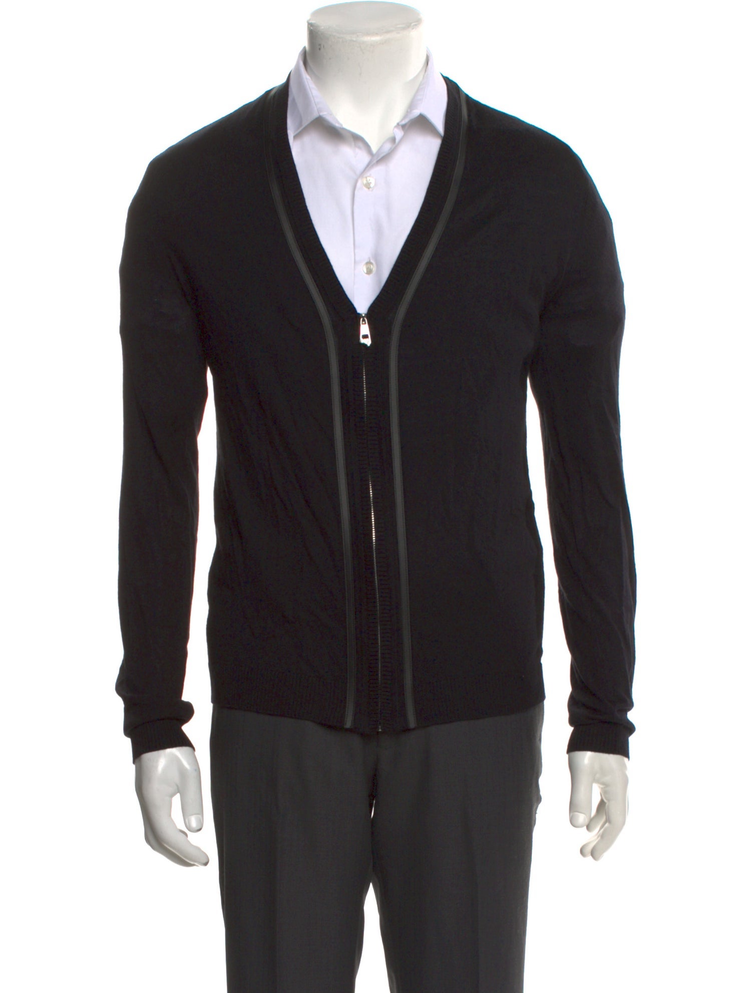 Versace Collection V-Neck Long Sleeve Cardigan