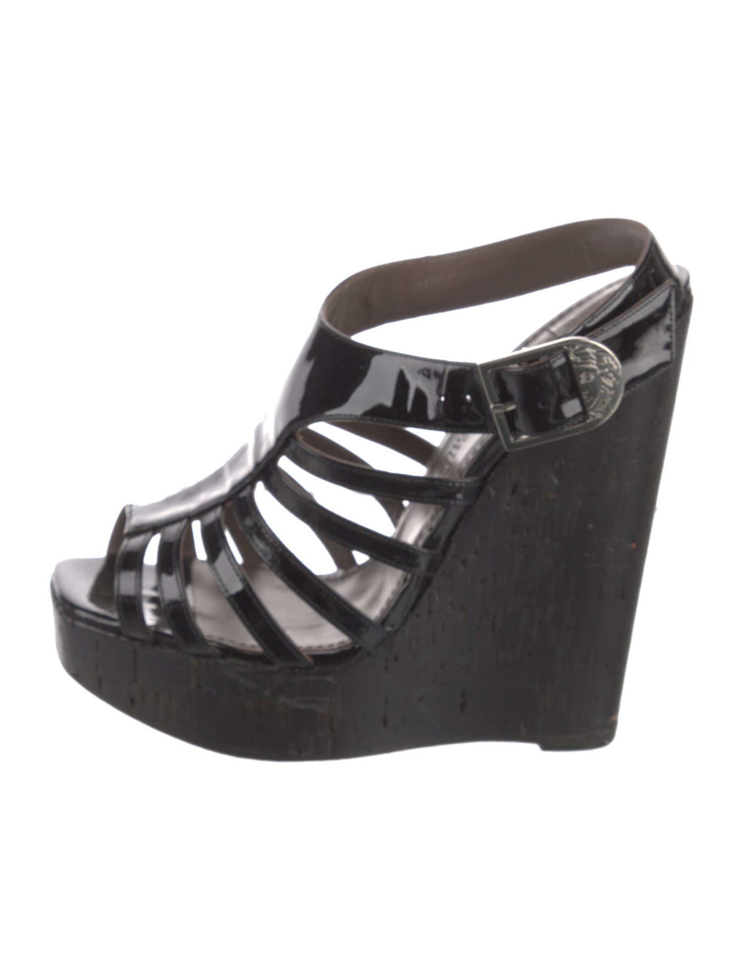 Versace Collection Patent Leather Mules