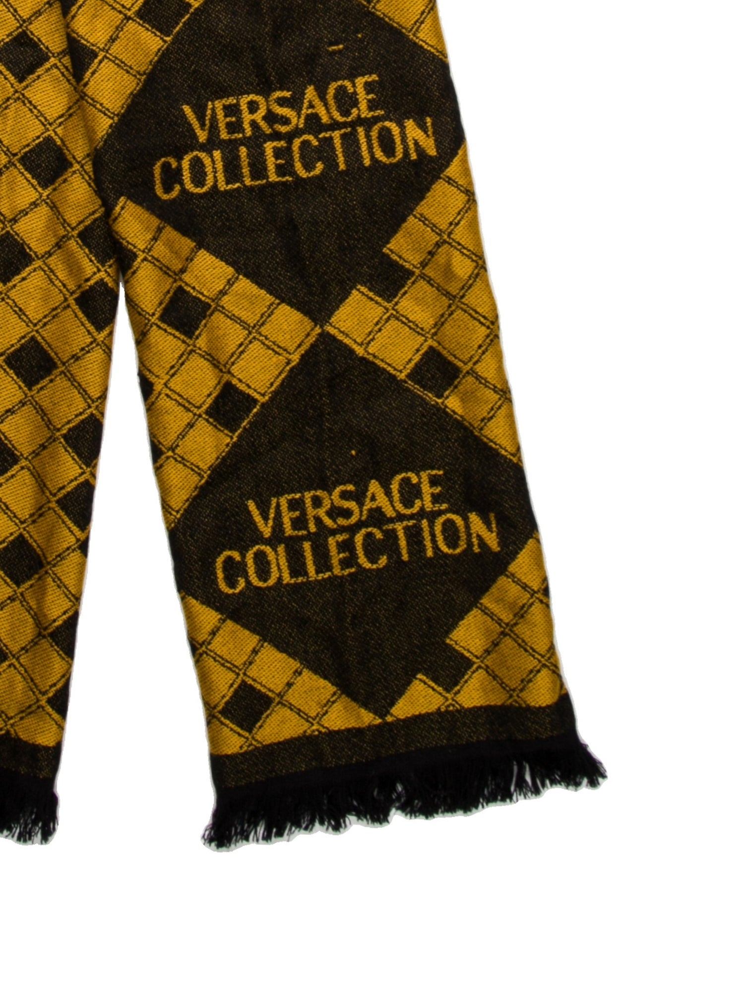 Versace Collection Miami Leopard Wool Scarf