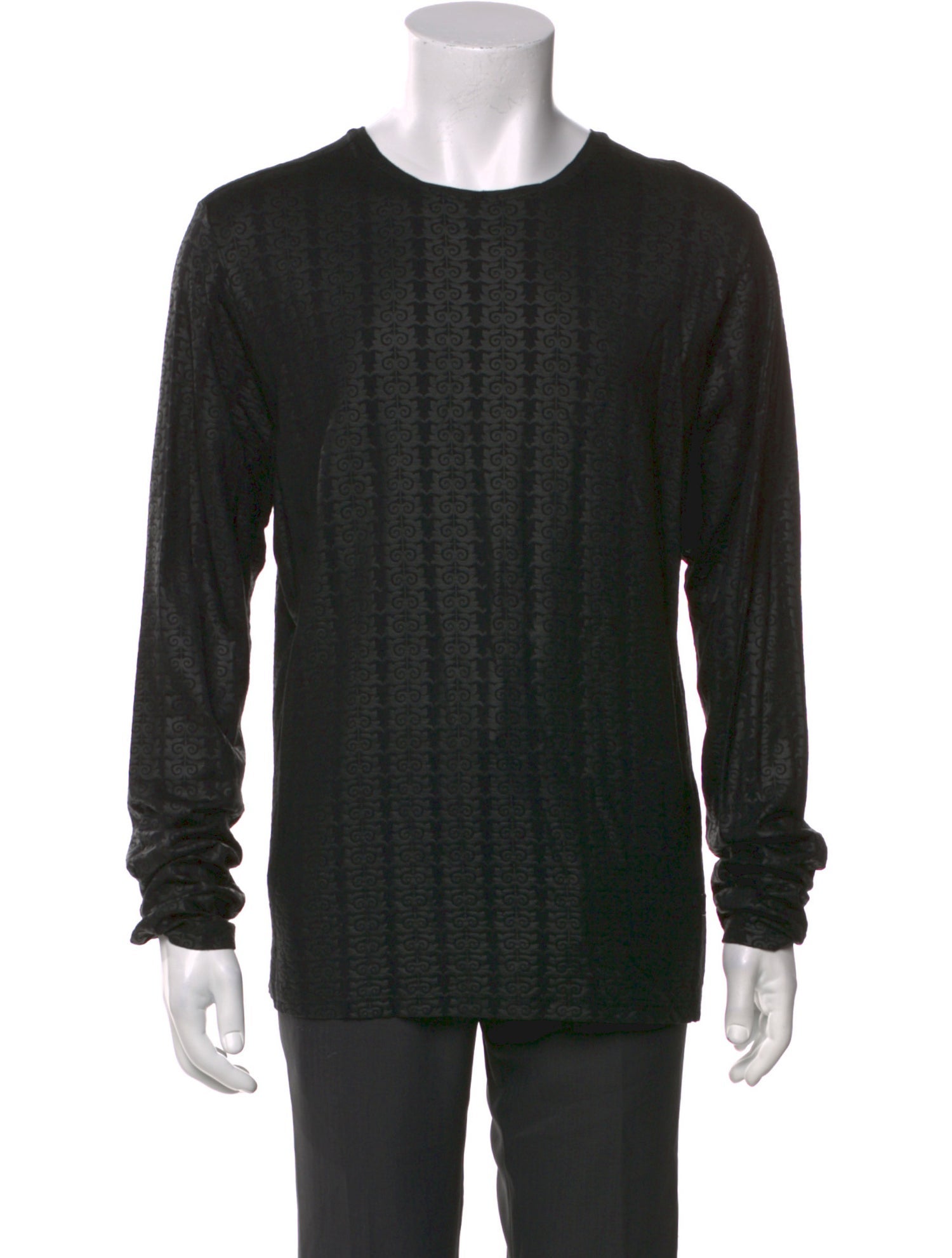 Versace Collection Crew Neck Long Sleeve T-Shirt