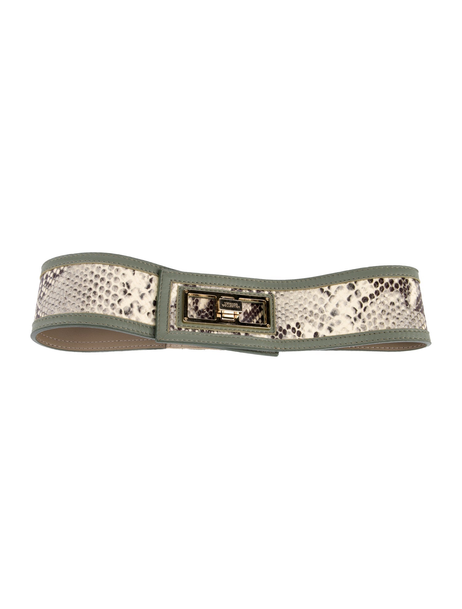Versace Collection Wide Leather Waist Belt