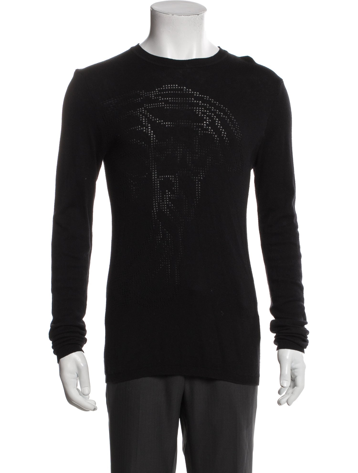 Versace Collection Graphic Print Crew Neck Pullover