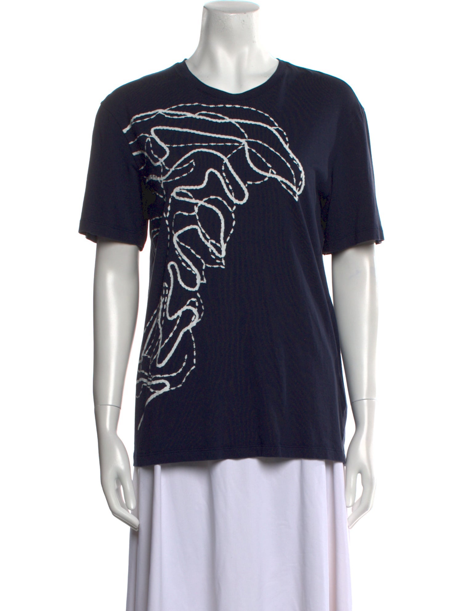 Versace Collection Graphic Print Crew Neck T-Shirt