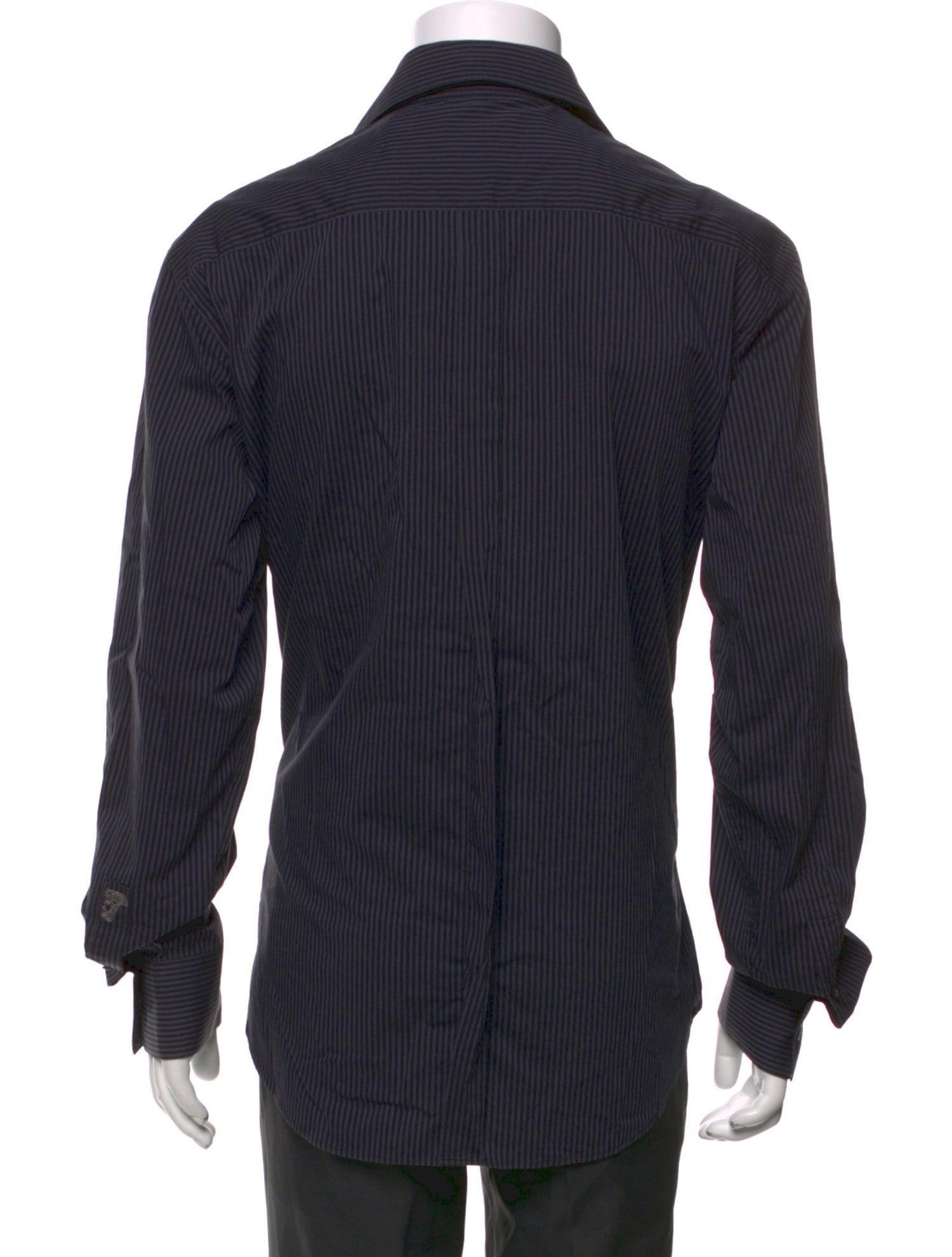 Versace Collection Striped Long Sleeve Dress Shirt