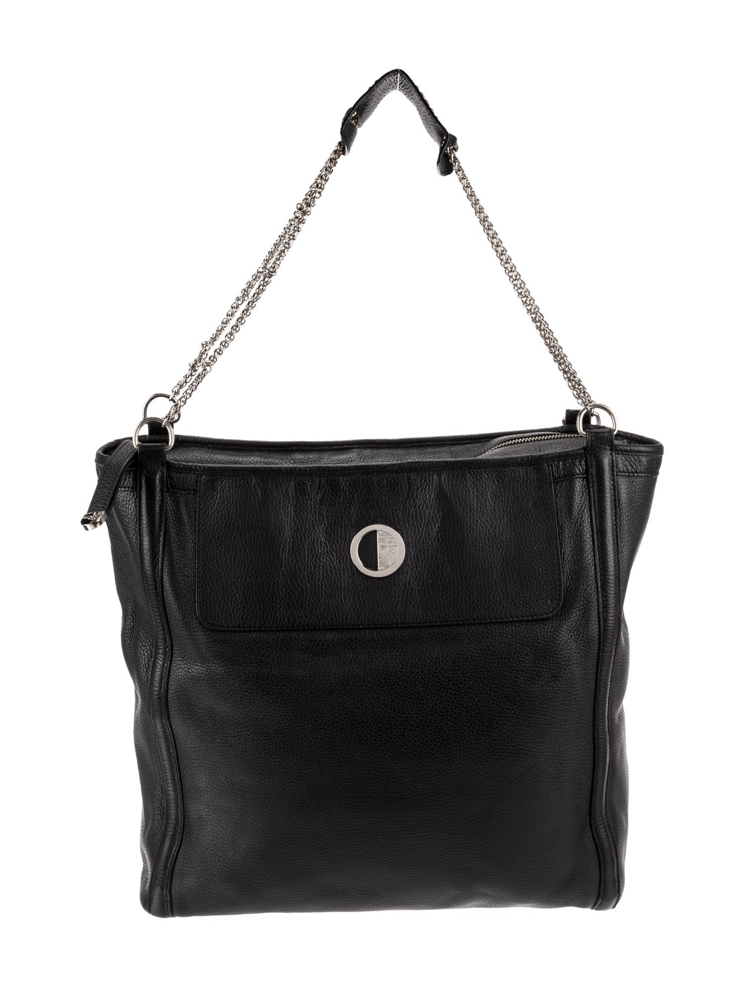 Versace Collection Leather Messenger Bag