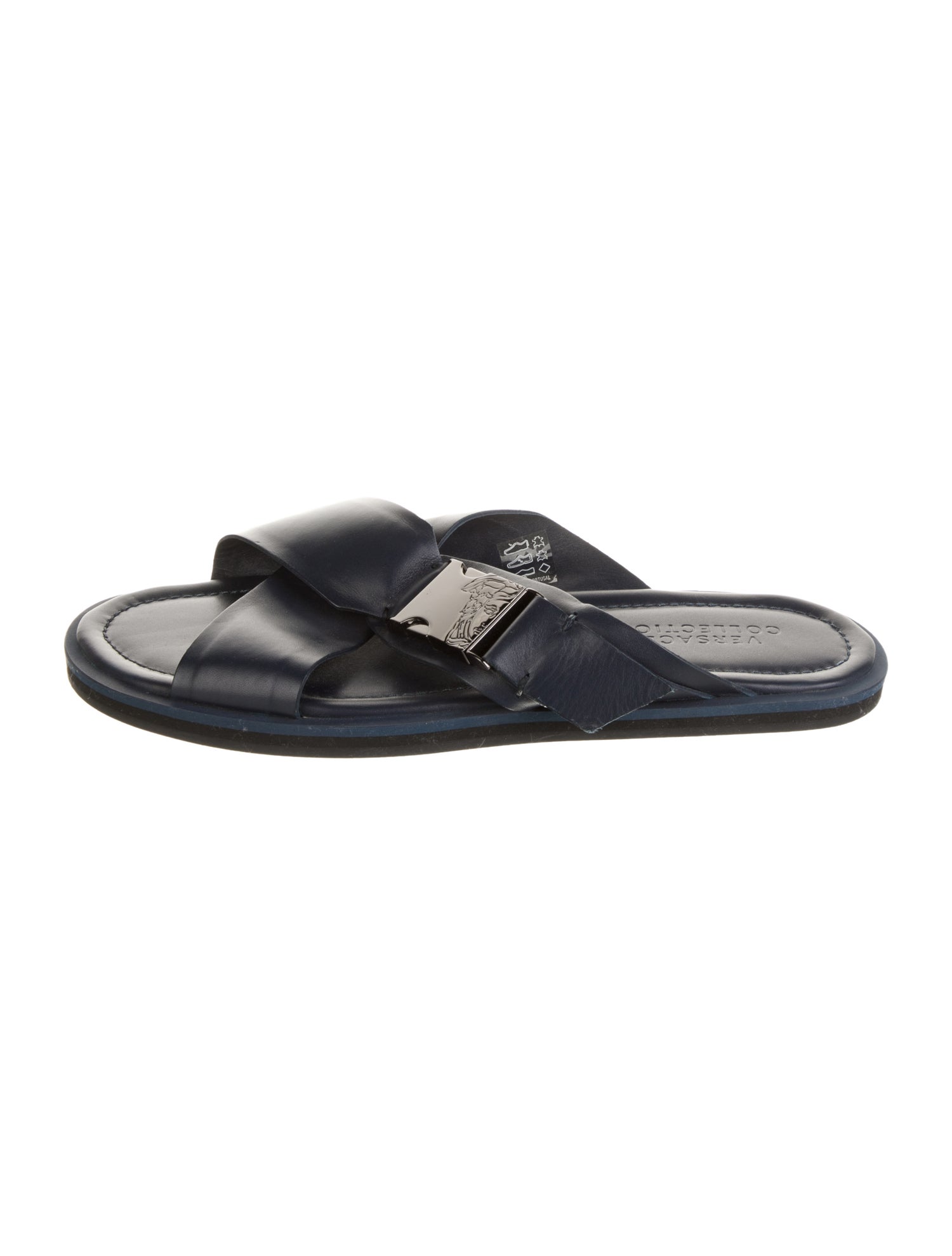 Versace Collection Leather Slides