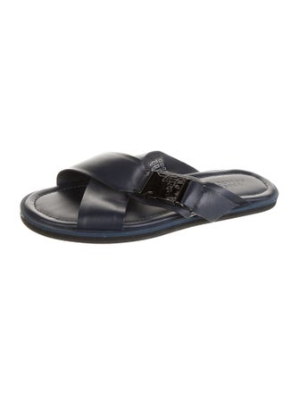 Versace Collection Leather Slides