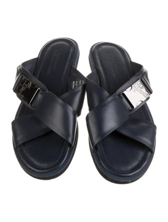 Versace Collection Leather Slides
