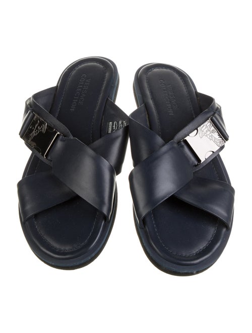 Versace Collection Leather Slides