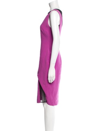 Versace Collection Scoop Neck Knee-Length Dress
