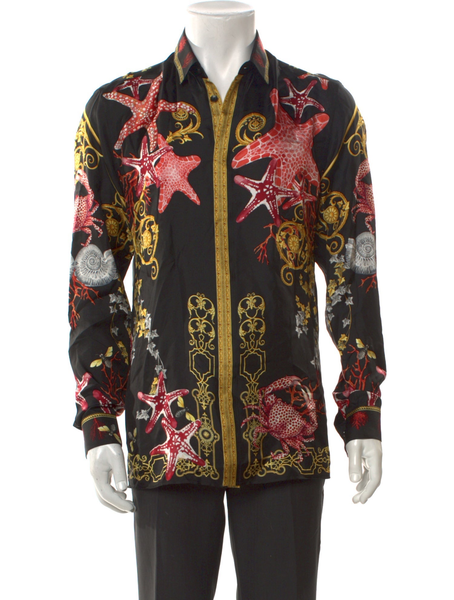 Versace Collection Silk Printed Shirt