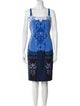 Versace Collection Printed Knee-Length Dress